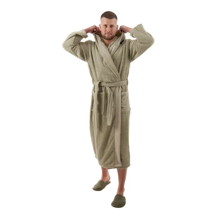 Халат Севи лого - MS - светло зелен- мъжки - 3752 - Халат Севи лого - MS - светло зелен- мъжки - 3752