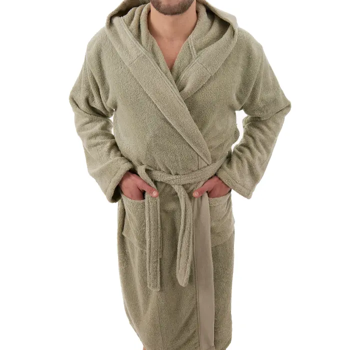 Халат Севи лого - MS - светло зелен- мъжки - 3754 - Халат Севи лого - MS - светло зелен- мъжки - 3754