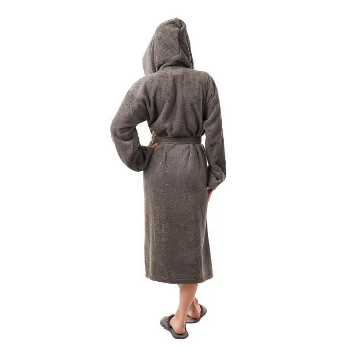 Халат Севи лого - MS - тъмно сив- дамски - 3733 - Халат Севи лого - MS - тъмно сив- дамски - 3733