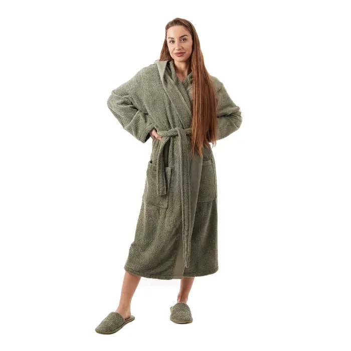 Халат Севи лого - MS - тъмно зелен- дамски - 3742 - Халат Севи лого - MS - тъмно зелен- дамски - 3742