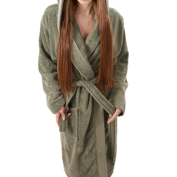 Халат Севи лого - MS - тъмно зелен- дамски - 3744 - Халат Севи лого - MS - тъмно зелен- дамски - 3744