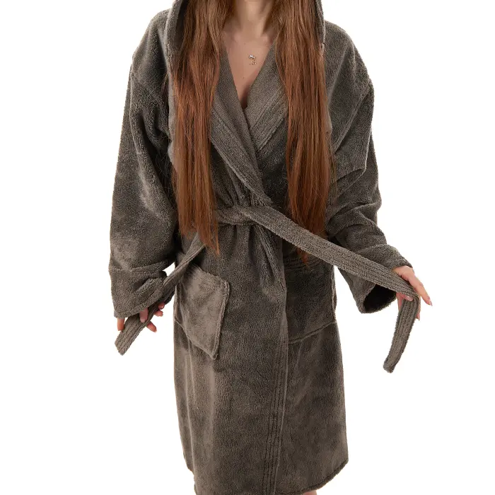 Халат ТРИГА - Сив - дамски - 3658 - Халат ТРИГА - Сив - дамски - 3658