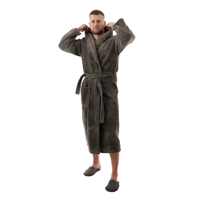 Халат ТРИГА - Сив- мъжки - 3666 - Халат ТРИГА - Сив- мъжки - 3666