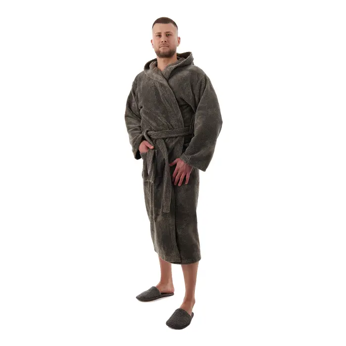 Халат ТРИГА - Сив- мъжки - 3667 - Халат ТРИГА - Сив- мъжки - 3667