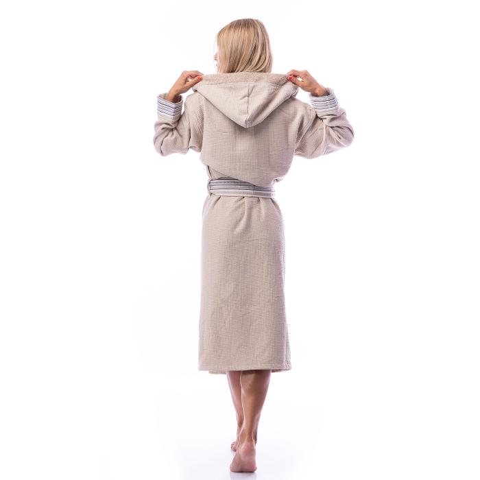 Халат Вафла Лукс - Капучино - дамски - 63 -  Халат Вафла Лукс - Капучино - дамски - 63