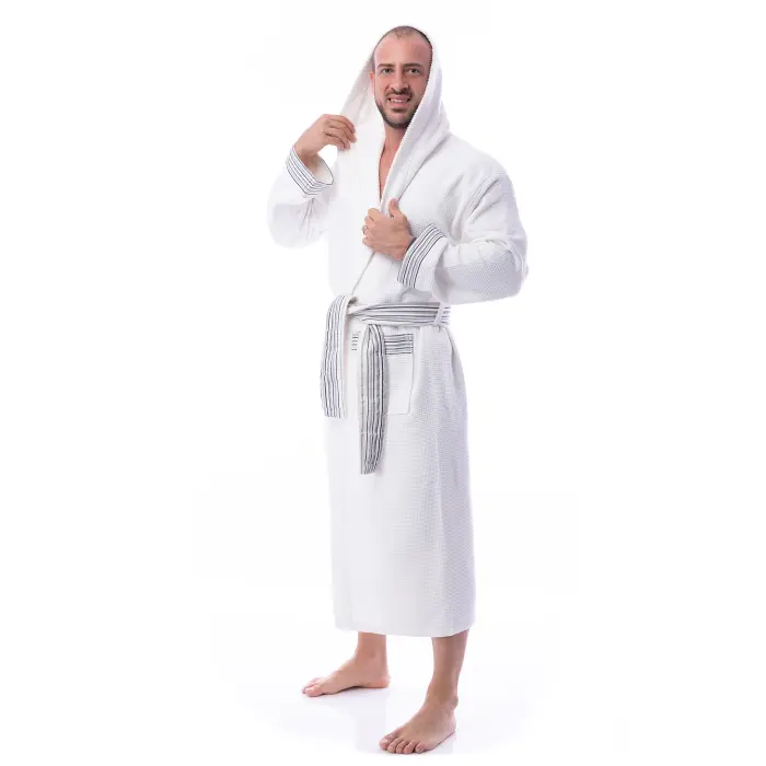 Халат Вафла Лукс - Крем - мъжки - 1886 - Халат Вафла Лукс - Крем - мъжки - 1886