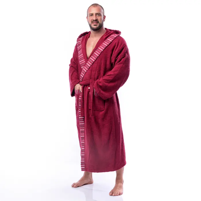 Халат Вивиен - Бордо - мъжки - 1565 - Халат Вивиен - Бордо - мъжки - 1565