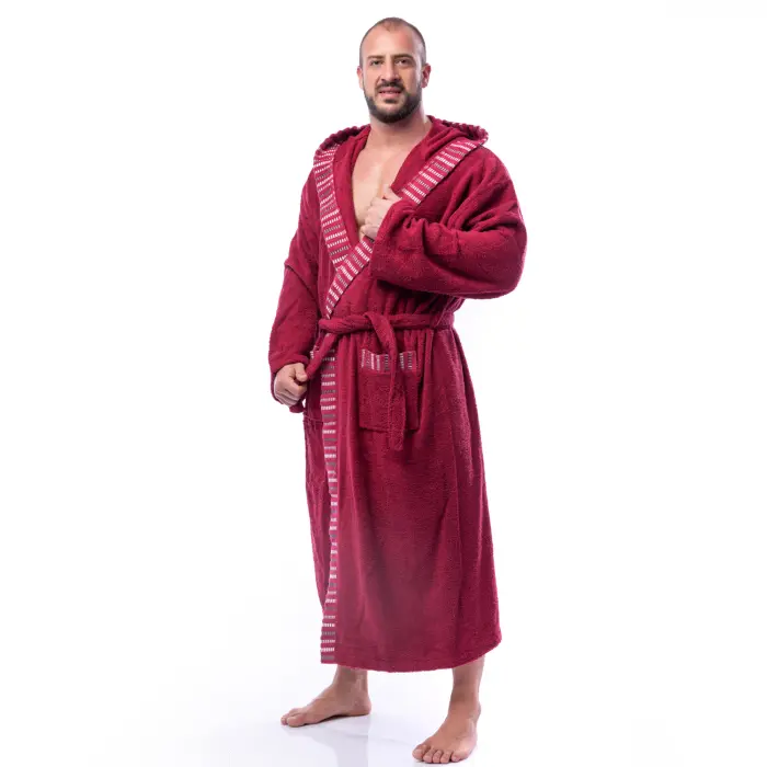 Халат Вивиен - Бордо - мъжки - 1566 - Халат Вивиен - Бордо - мъжки - 1566