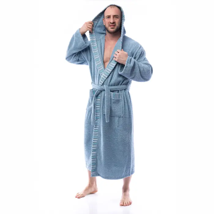 Халат Вивиен - Дънково - мъжки - 2550 - Халат Вивиен - Дънково - мъжки - 2550