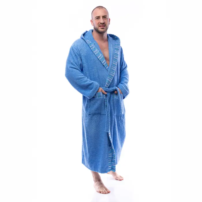Халат Вивиен - Морско синьо - мъжки - 2555 - Халат Вивиен - Морско синьо - мъжки - 2555