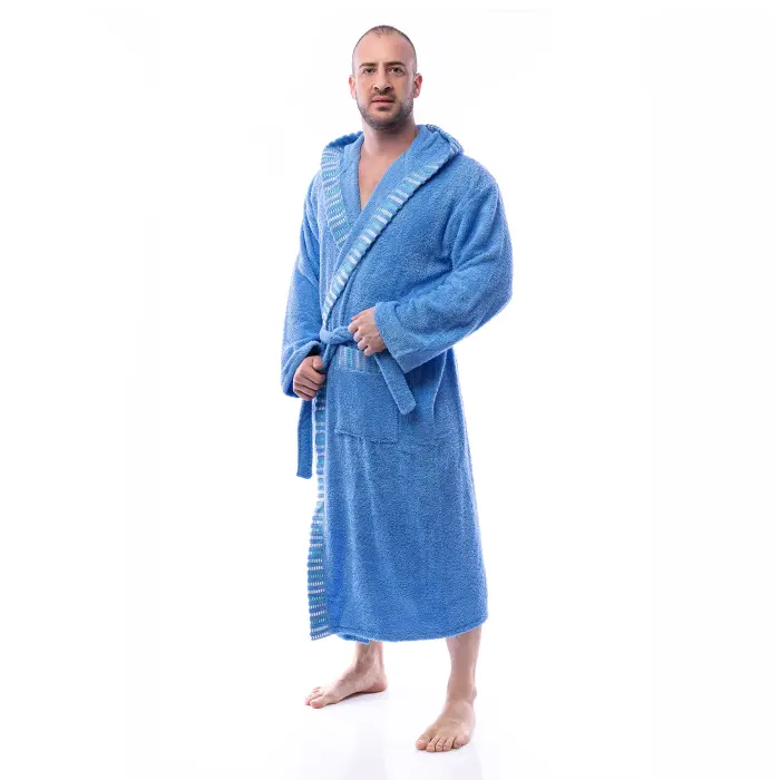 Халат Вивиен - Морско синьо - мъжки - 2557 - Халат Вивиен - Морско синьо - мъжки - 2557