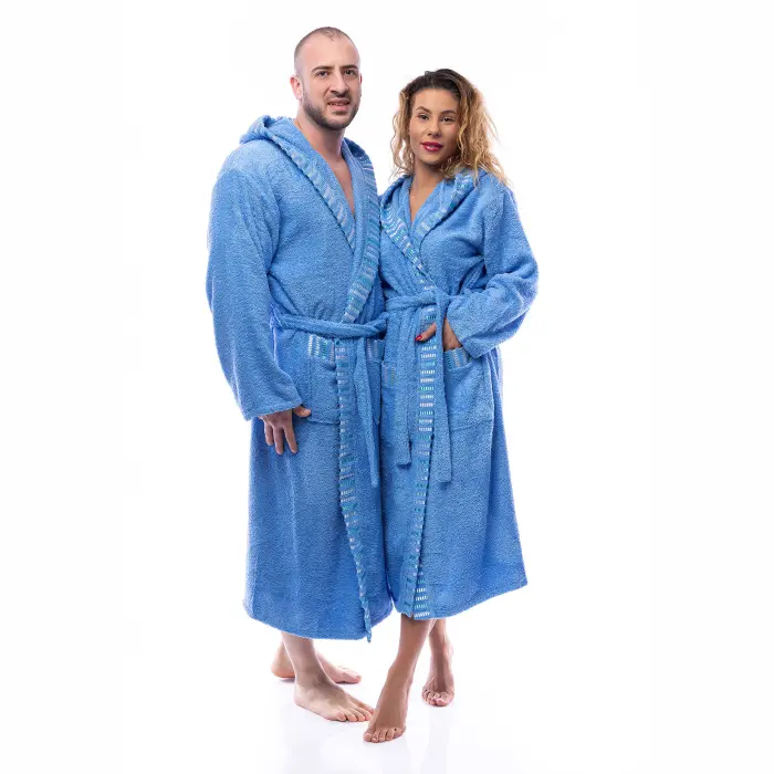 Халат Вивиен - Морско синьо - мъжки - 2558 - Халат Вивиен - Морско синьо - мъжки - 2558
