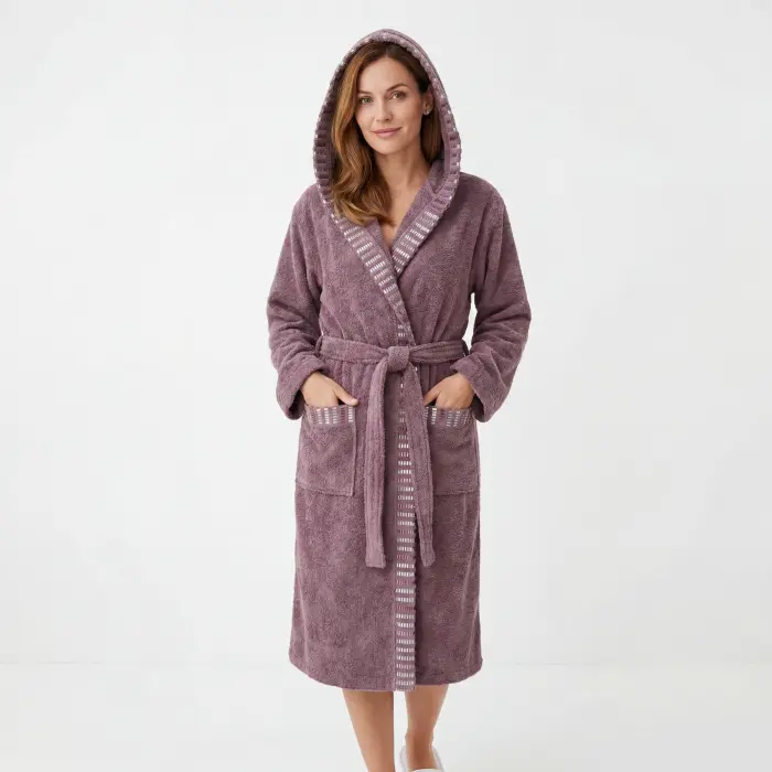 Халат Вивиен - пепел лилаво - дамски - 3837 - Халат Вивиен - пепел лилаво - дамски - 3837