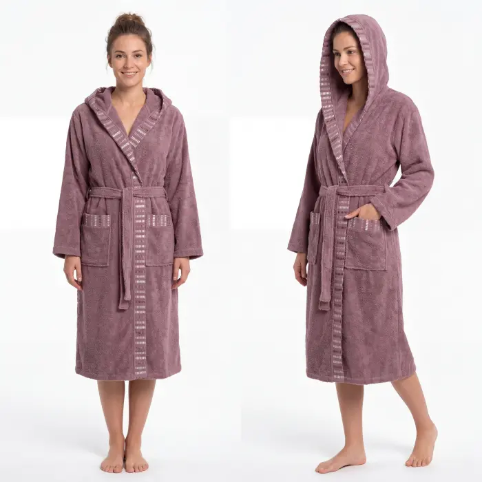 Халат Вивиен - пепел лилаво - дамски - 3836 - Халат Вивиен - пепел лилаво - дамски - 3836