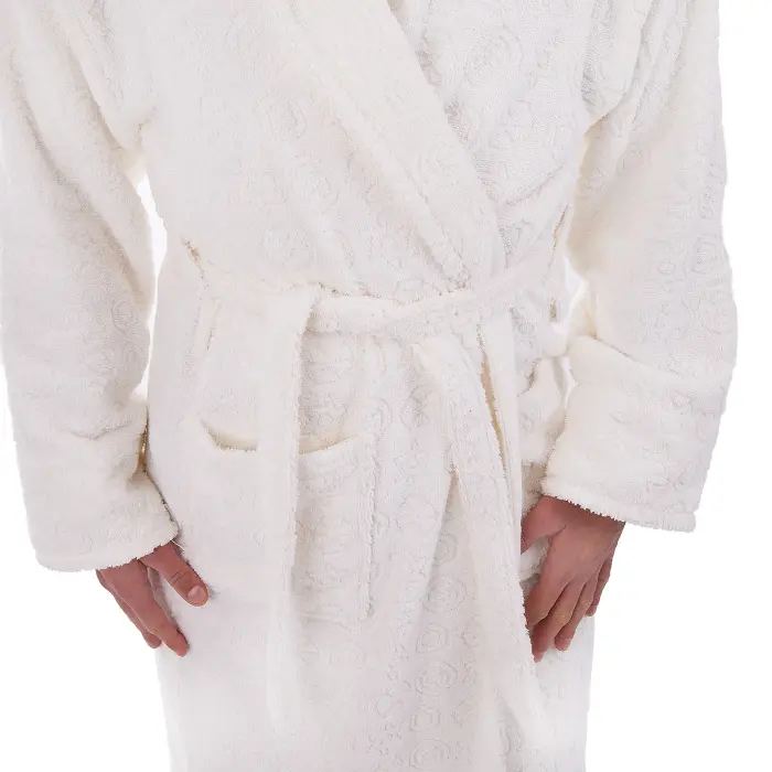 Халат ЖАКАРД - MS - Крем - мъжки - 3526 - Халат ЖАКАРД - MS - Крем - мъжки - 3526