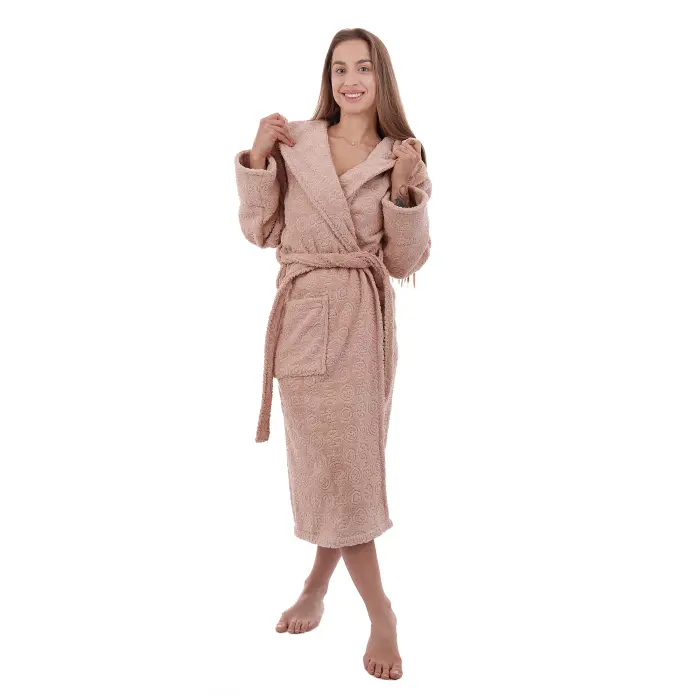 Халат ЖАКАРД - MS - Пепел - дамски - 3503 - Халат ЖАКАРД - MS - Пепел - дамски - 3503