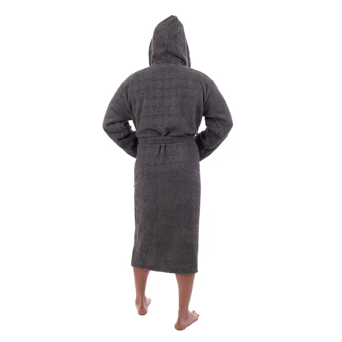 Халат ЖАКАРД - MS - Сив - мъжки - 3544 - Халат ЖАКАРД - MS - Сив - мъжки - 3544