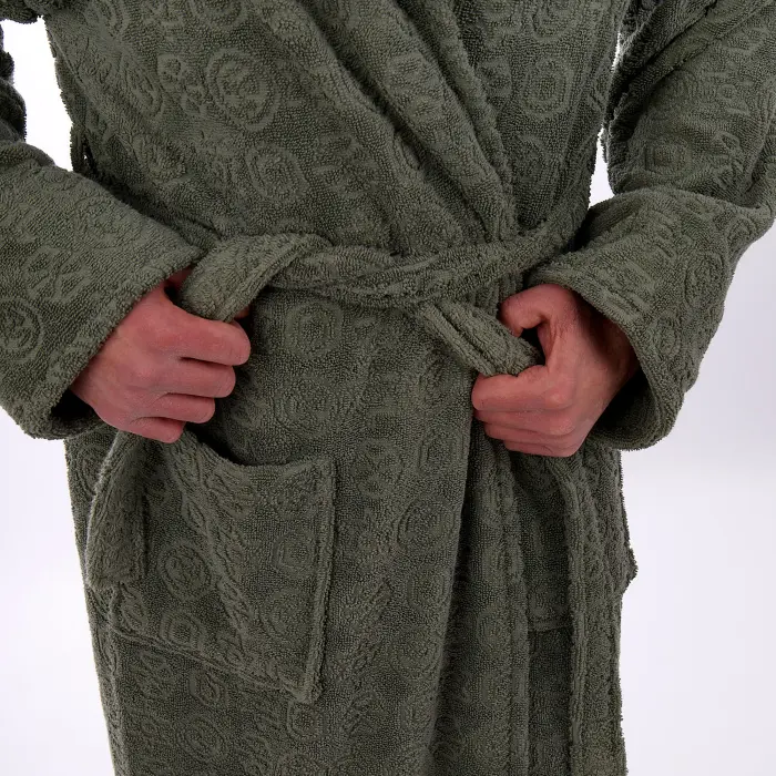 Халат ЖАКАРД - MS - Зелен - мъжки - 3552 - Халат ЖАКАРД - MS - Зелен - мъжки - 3552