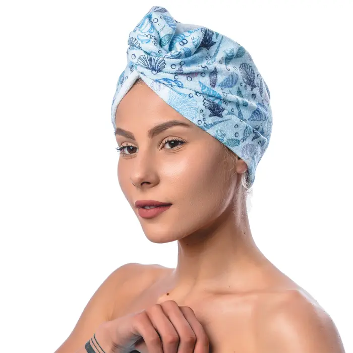 Хавлиен тюрбан с принт М5 - 1507 - Хавлиен тюрбан с принт М5 - 1507