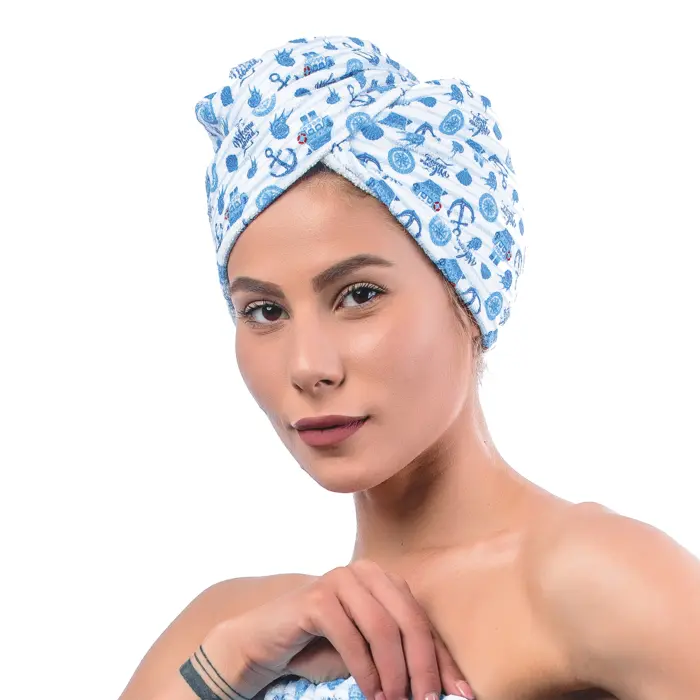 Хавлиен тюрбан с принт М9 - 1512 - Хавлиен тюрбан с принт М9 - 1512