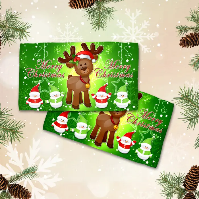 Хавлиена кърпа с коледни мотиви - 3065 - 2100 - Хавлиена кърпа с коледни мотиви - 3065 - 2100