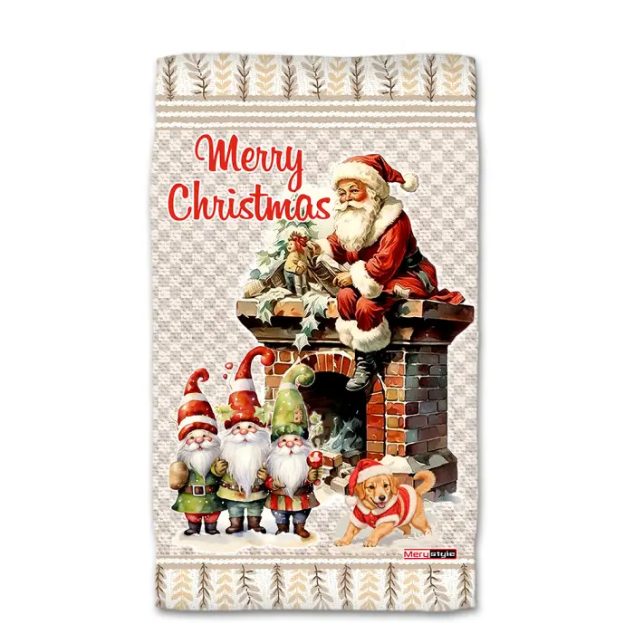 Хавлиена кърпа с коледни мотиви - 5300 - 3081 - Хавлиена кърпа с коледни мотиви - 5300 - 3081