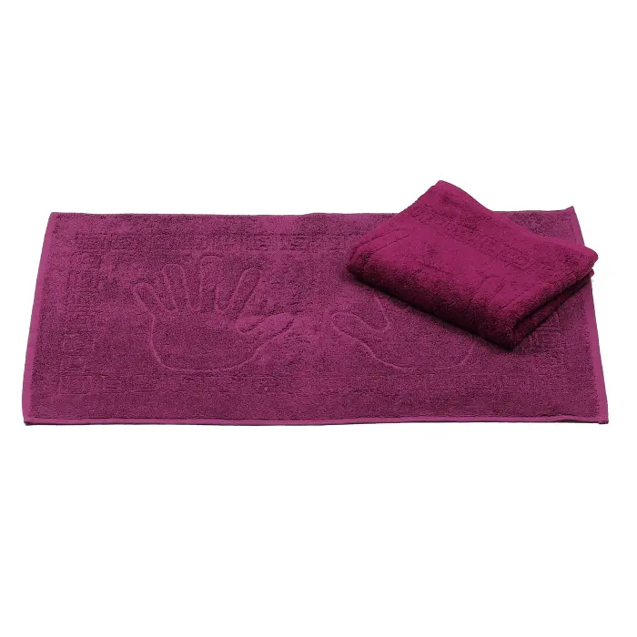 Хавлиена кърпа с мотив ръце - Бордо - 1818 - Хавлиена кърпа с мотив ръце - Бордо - 1818