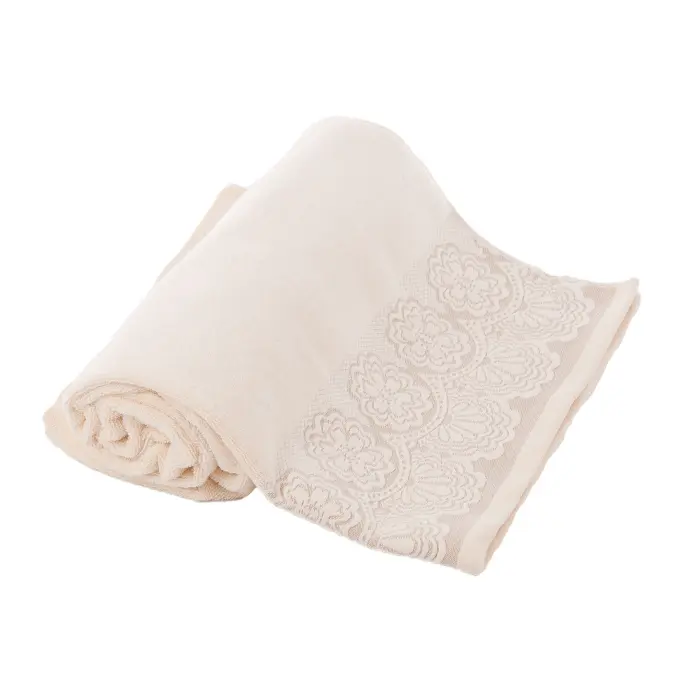 Хавлия Микропамук Дантела - Крем - 3313 - Хавлия Микропамук Дантела - Крем - 3313