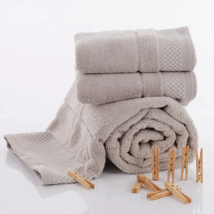 Хавлия за баня Микропамук - Светло бежово - 3343 - Хавлия за баня Микропамук - Светло бежово - 3343