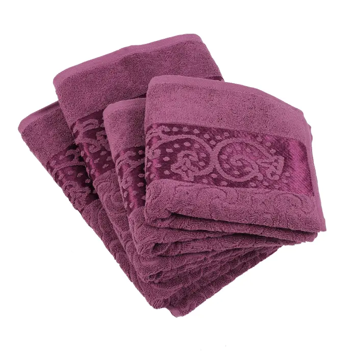 Хавлия за баня Жакард - Лилаво - 2144 - Хавлия за баня Жакард - Лилаво - 2144