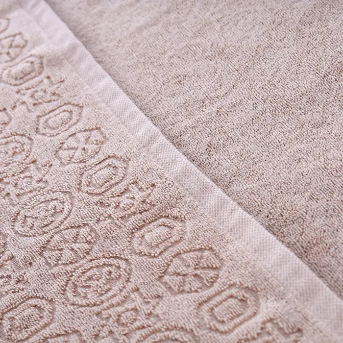 Хавлия за баня Жакард MS - бежово - 3455 - Хавлия за баня Жакард MS - бежово - 3455