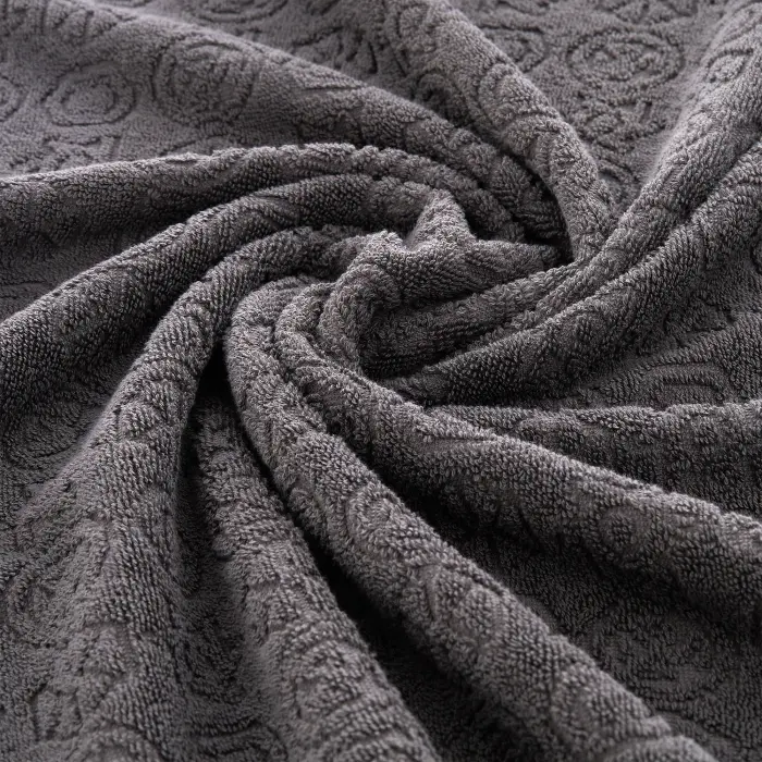 Хавлия за баня Жакард MS - Тъмно сиво - 3461 - Хавлия за баня Жакард MS - Тъмно сиво - 3461