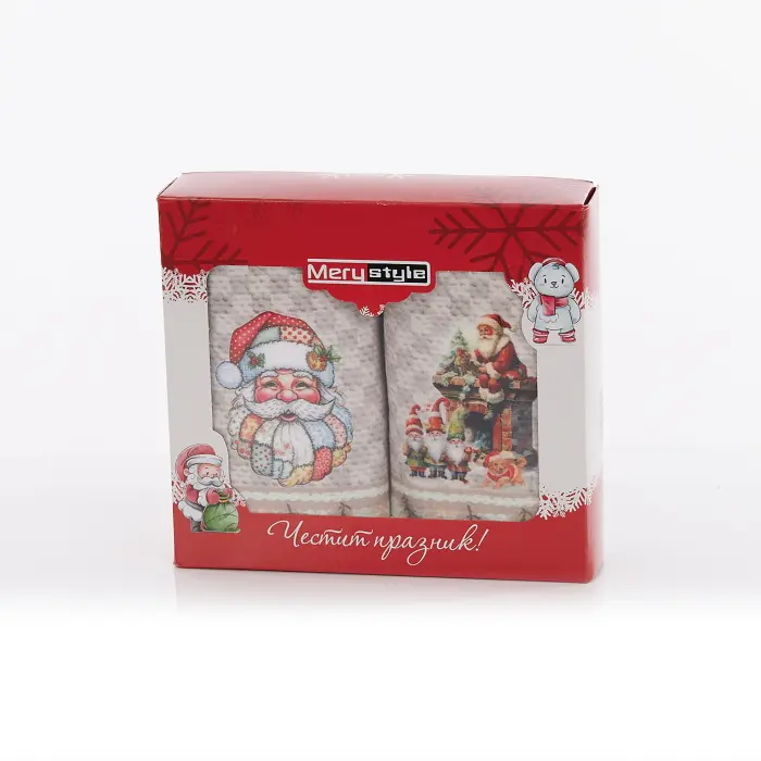 Комплект - 2 броя хавлиена кърпа с печат - Кутия - 5371 - 3374 - Комплект - 2 броя хавлиена кърпа с печат - Кутия - 5371 - 3374