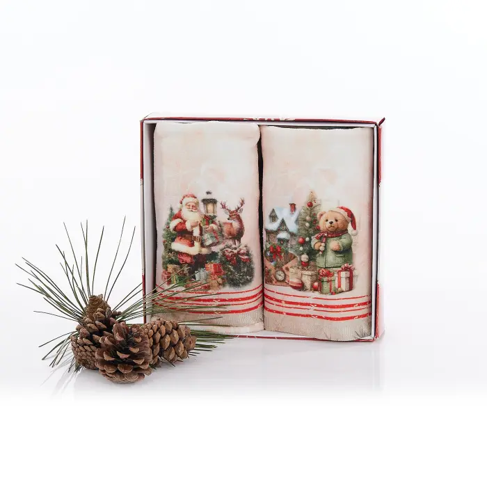 Комплект - 2 броя хавлиена кърпа с печат - Кутия - 5375 - 3381 - Комплект - 2 броя хавлиена кърпа с печат - Кутия - 5375 - 3381