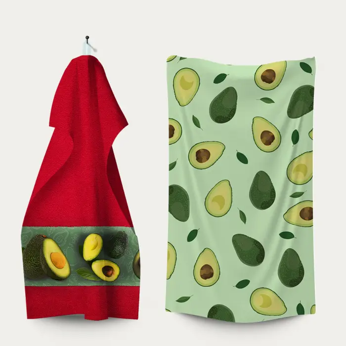 Комплект - 2 броя хавлиена кърпа с принт - 3143 - 2245 - Комплект - 2 броя хавлиена кърпа с принт - 3143 - 2245