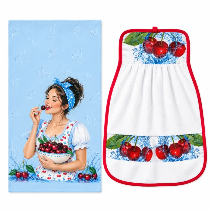 Комплект кърпи „Passion Fruits“ – Череши - 30х50 см - 5643 - 4164 - Комплект кърпи „Passion Fruits“ – Череши - 30х50 см - 5643 - 4164