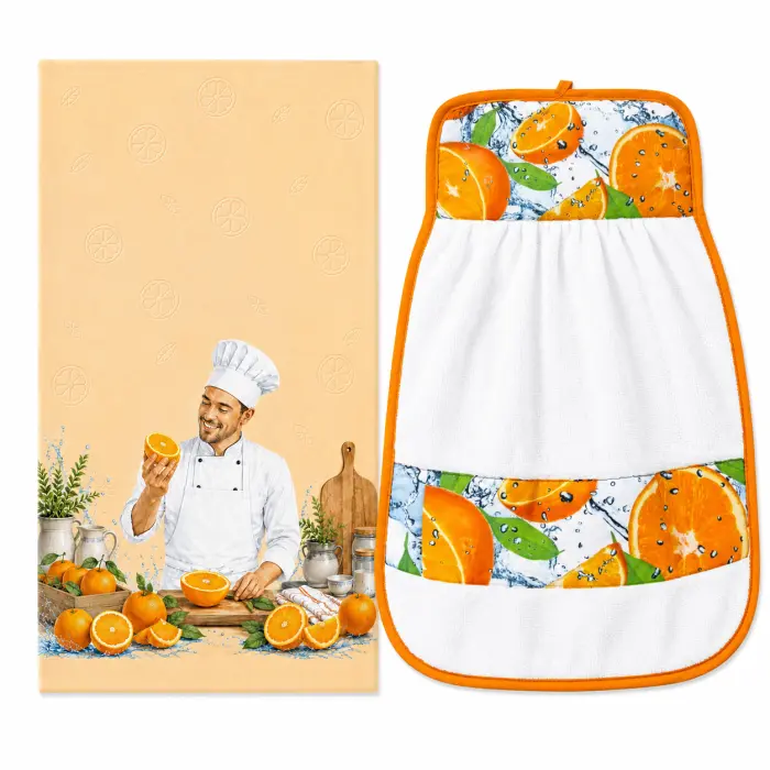 Комплект кърпи „Passion Fruits“ – Портокали - 30х50 см - 5644 - 4167 - Комплект кърпи „Passion Fruits“ – Портокали - 30х50 см - 5644 - 4167