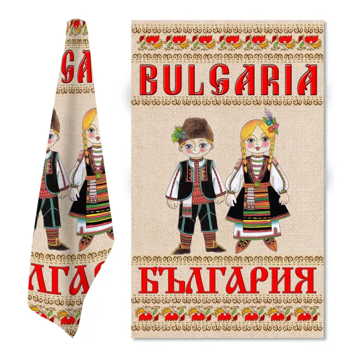 Сувенирна кърпа с Български шевици M8 - 649 - Сувенирна кърпа с Български шевици M8 - 649