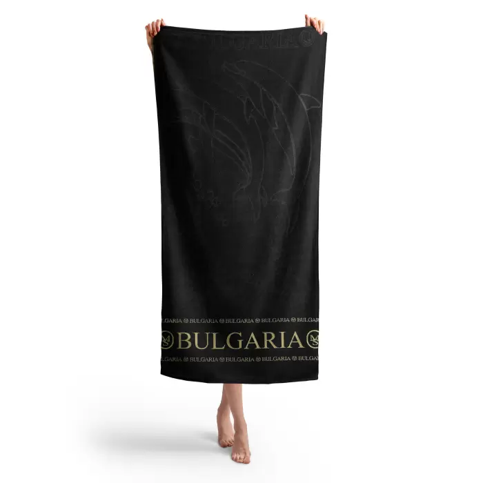 Плажна хавлия Делфин MS - Черен - 342 - Плажна хавлия Делфин MS - Черен - 342