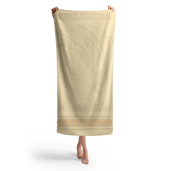 Плажна хавлия Делфин MS - Крем - 1750 - Плажна хавлия Делфин MS - Крем - 1750