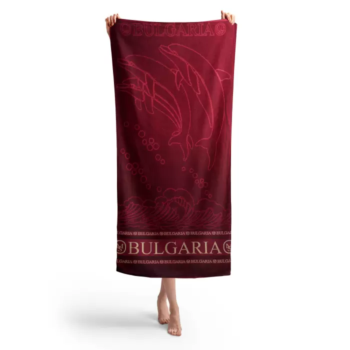 Плажна хавлия Делфин MS - Бордо - 361 - Плажна хавлия Делфин MS - Бордо - 361