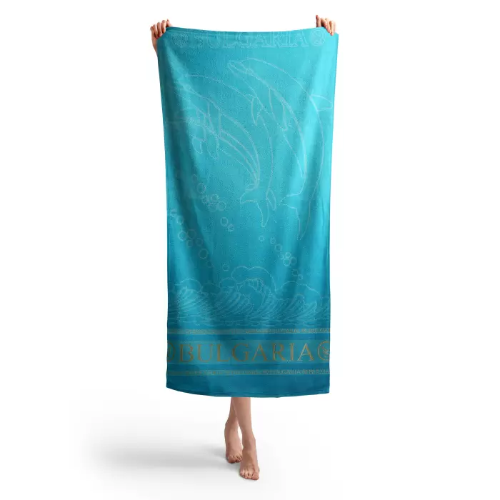 Плажна хавлия Делфин MS - Електрик - 353 - Плажна хавлия Делфин MS - Електрик - 353