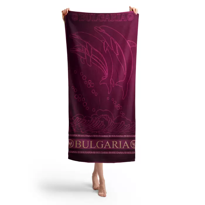 Плажна хавлия Делфин MS - Малина - 359 - Плажна хавлия Делфин MS - Малина - 359