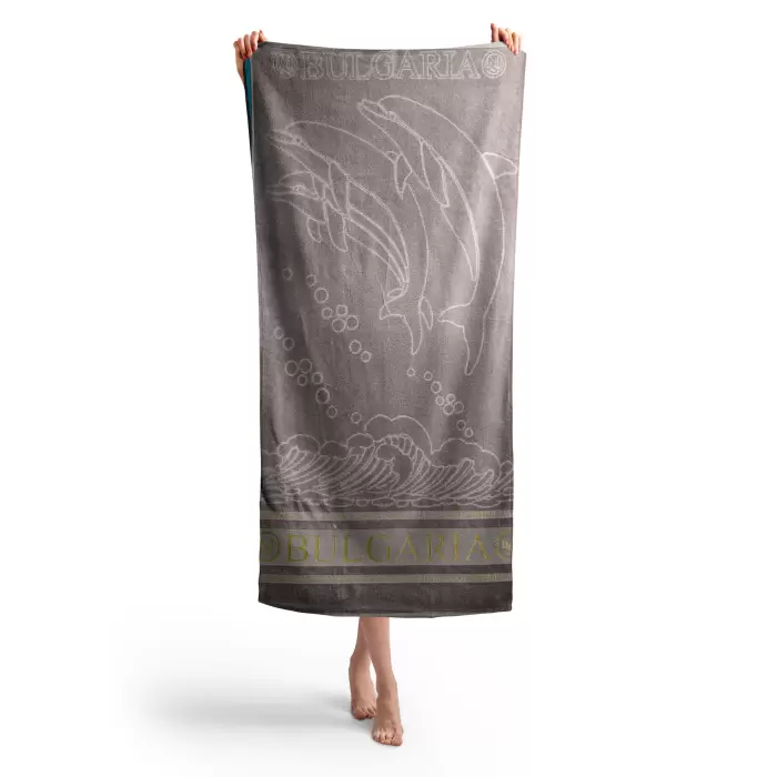 Плажна хавлия Делфин MS - Сив - 378 - Плажна хавлия Делфин MS - Сив - 378