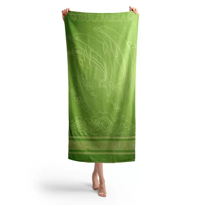 Плажна хавлия Делфин MS - Зелена Ябълка - 372 - Плажна хавлия Делфин MS - Зелена Ябълка - 372
