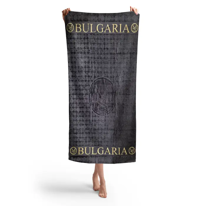 Плажна хавлия MS - Тъмно сиво - 3852 - Плажна хавлия MS - Тъмно сиво - 3852