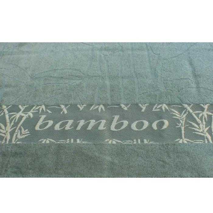 Плажна хавлия с бамбуков десен - каки зелено - 1772 - Плажна хавлия с бамбуков десен - каки зелено - 1772
