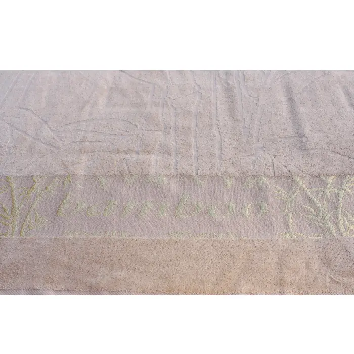 Плажна хавлия с бамбуков десен - капучино - 1784 - Плажна хавлия с бамбуков десен - капучино - 1784