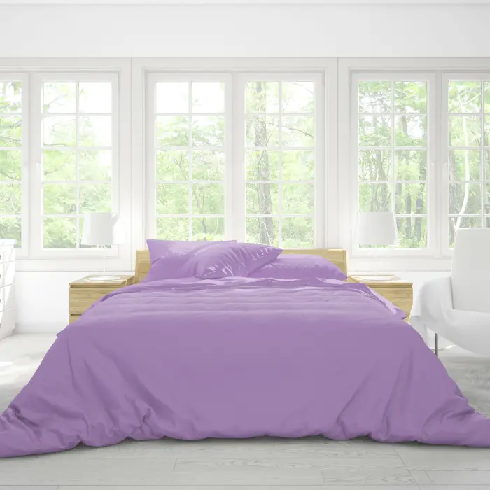 СПАЛЕН КОМПЛЕКТ РАНФОРС ЕДНОЦВЕТЕН ЛИЛАВО - 2195 - СПАЛЕН КОМПЛЕКТ РАНФОРС ЕДНОЦВЕТЕН ЛИЛАВО - 2195