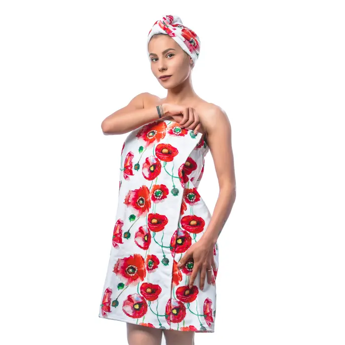 Тюрбан с принт комплект М4 - 1483 - Тюрбан с принт комплект М4 - 1483